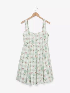 Her Universe Star Wars Rebel Floral Gingham Tank Dress Mint Green NWT